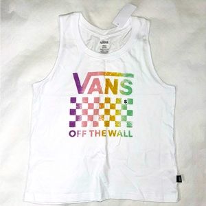 Vans Tank top - Checkered logo front print in White
